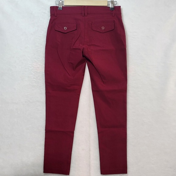 Active USA Kids Burgundy Chino Pants Slim Straight Trousers Maroon Medium - Picture 5 of 11